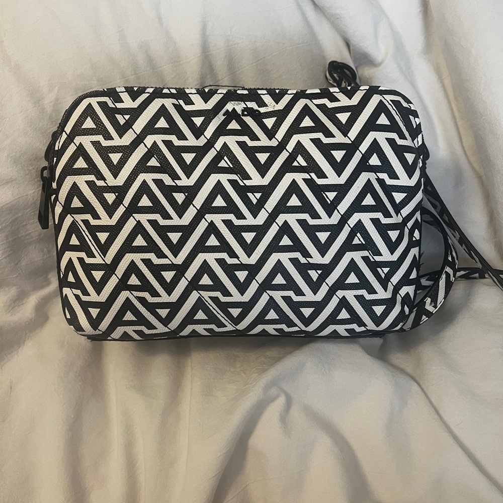 Aldo Black and White Geometric Crossbody Bag